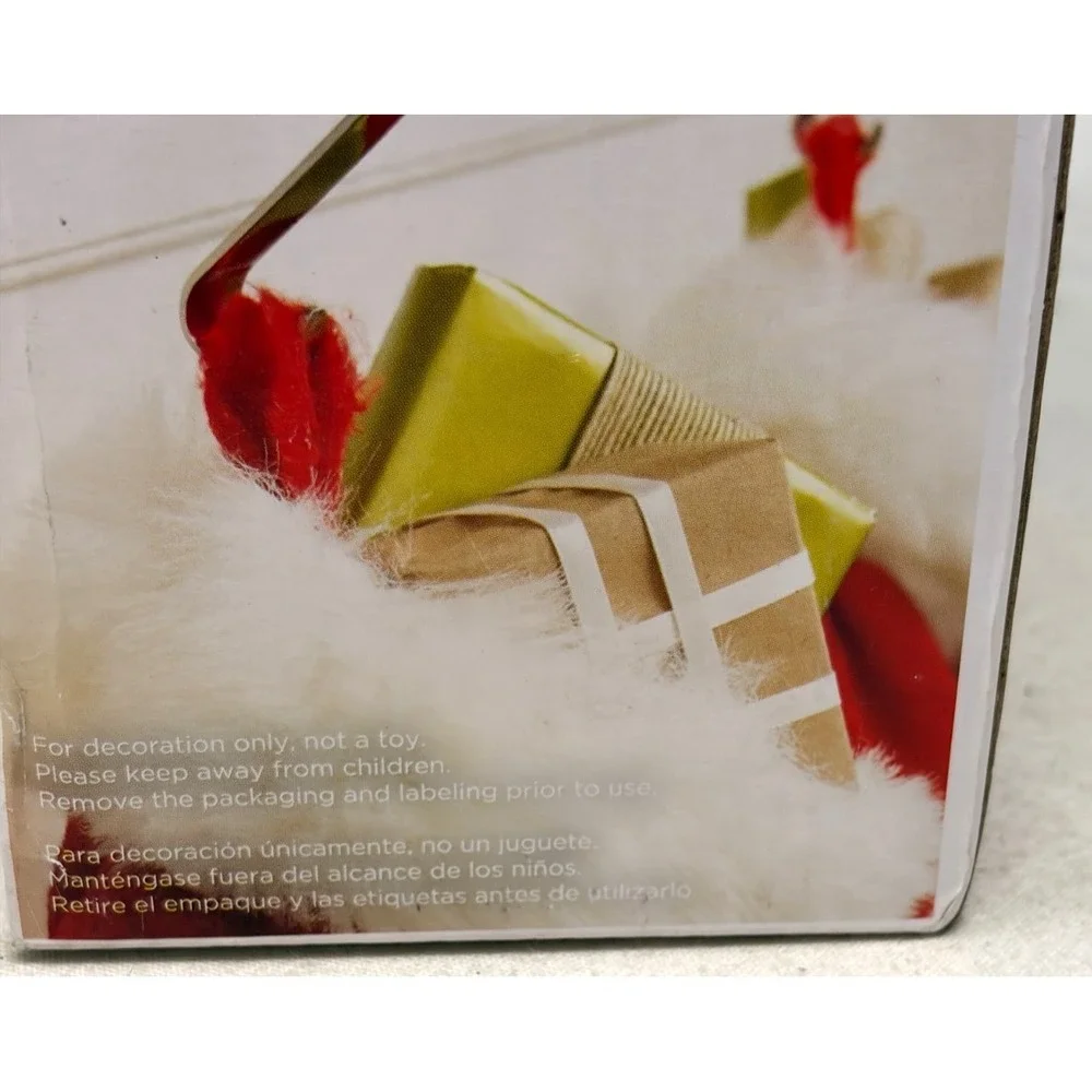 Holiday Time Gold Jingle Bell Stocking Holders Set of 2 Mantel Hangers